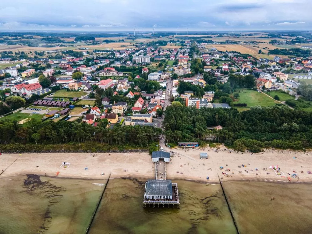 Ustronie Morskie z drona