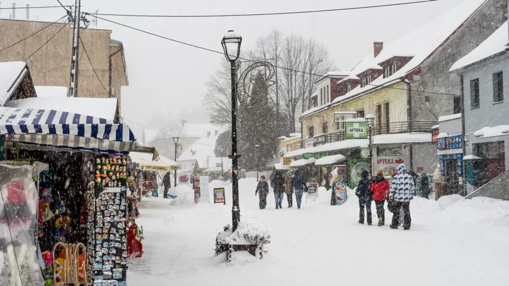 Wisła Centrum Zimą