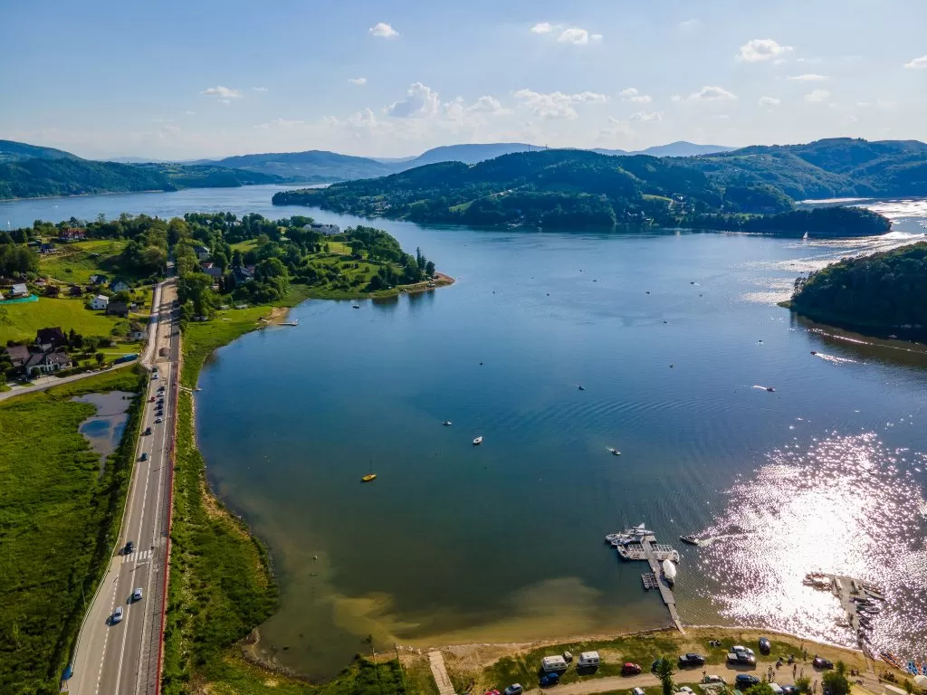 jezioro rożnowskie Gródek nad Dunajcem