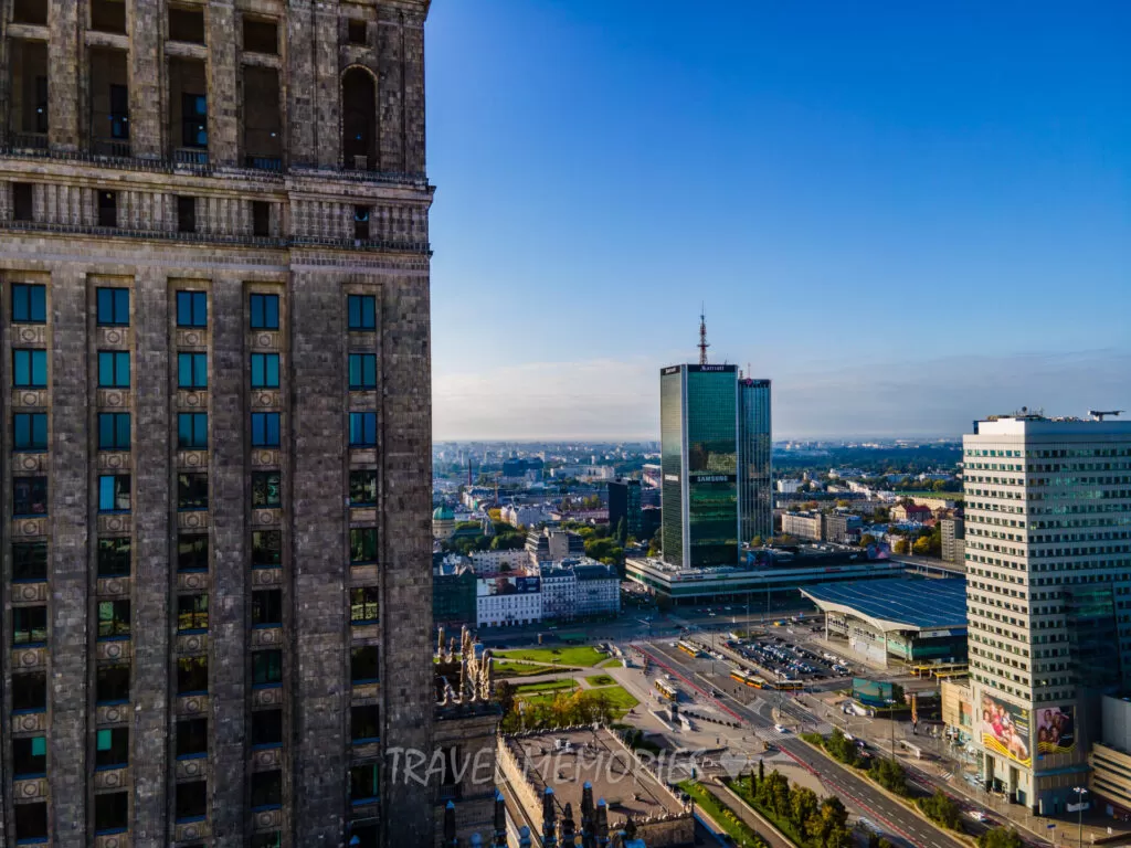 Warszawa, Pałac Kultury z drona