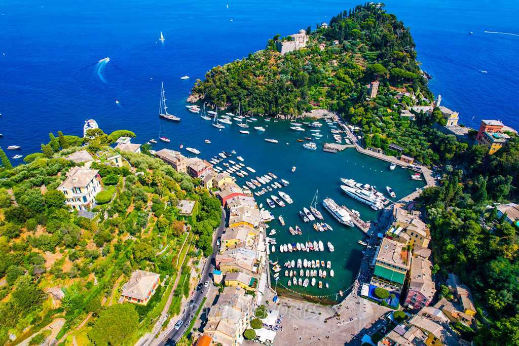 Portofino z drona, Włochy