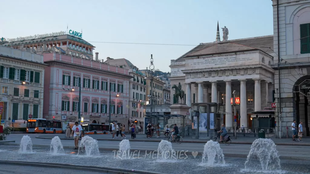 Genua , Włochy Piazza De Ferrari