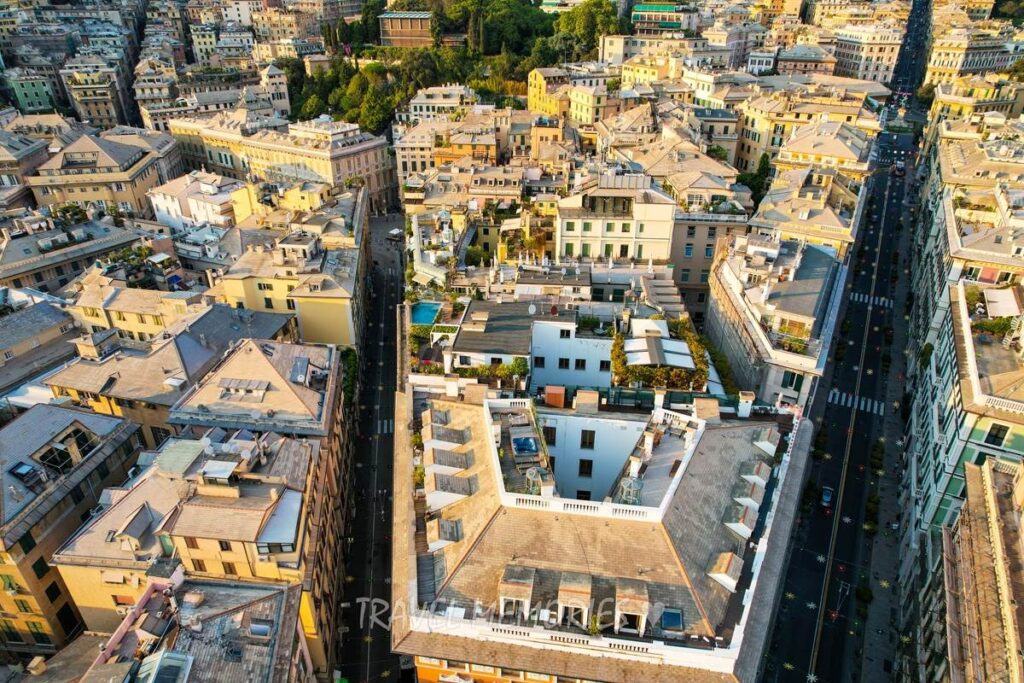 Genua, Włochy z drona
