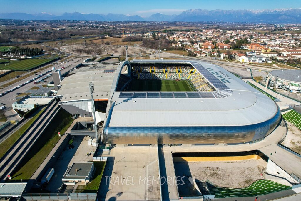 Udinese Calcio, Stadio Friuli z drona od południa