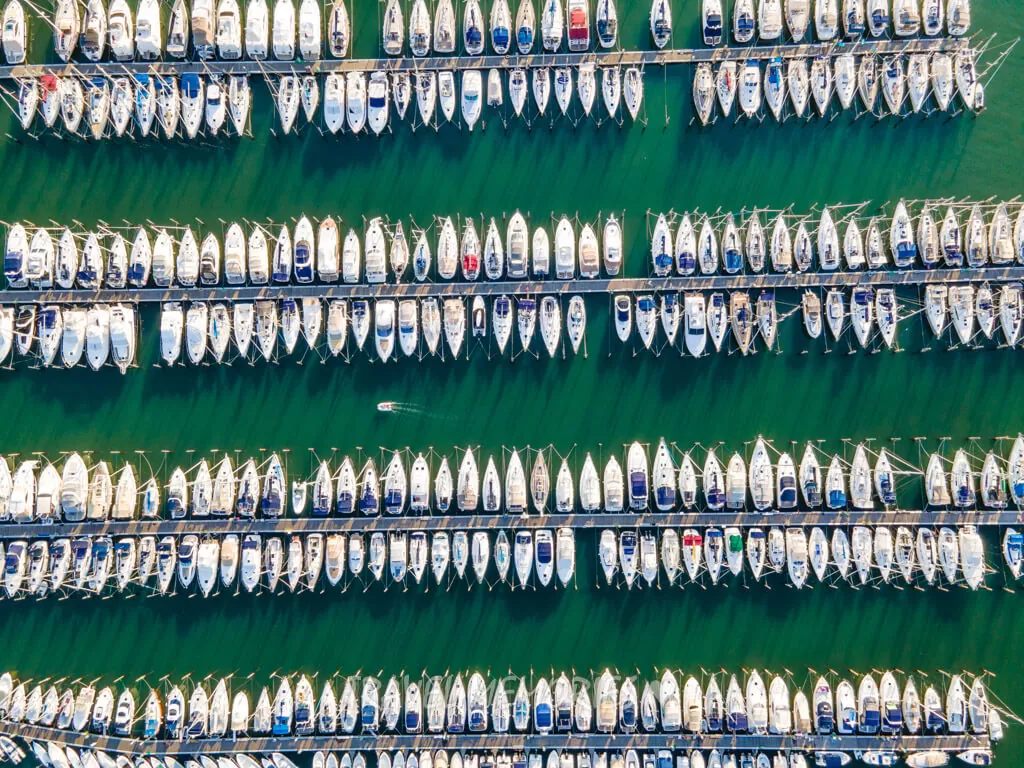 Chioggia, Włochy z drona, port