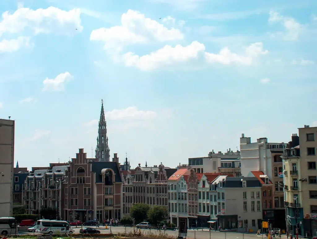 widok z Katedry św. Michała i św. Guduli w Brukseli