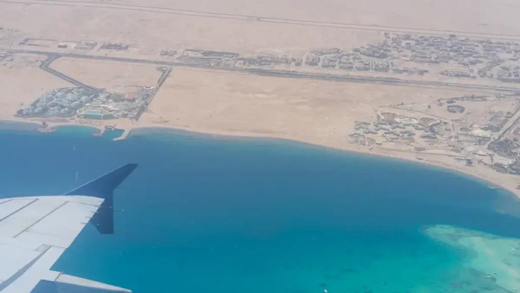 Hurghada i hotele z samolotu