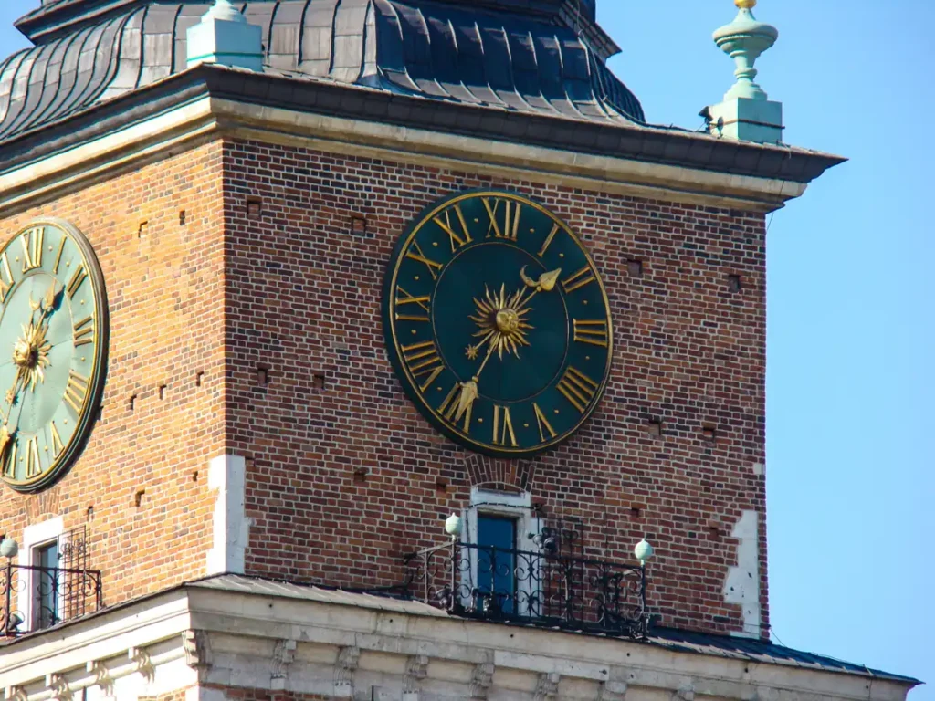 Wieża Ratuszowa, zegar w Krakowie