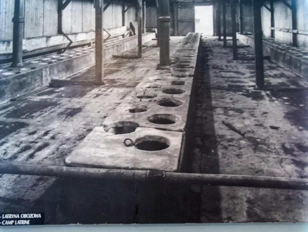 zdjęcie toalet w Auschwitz-Birkenau II