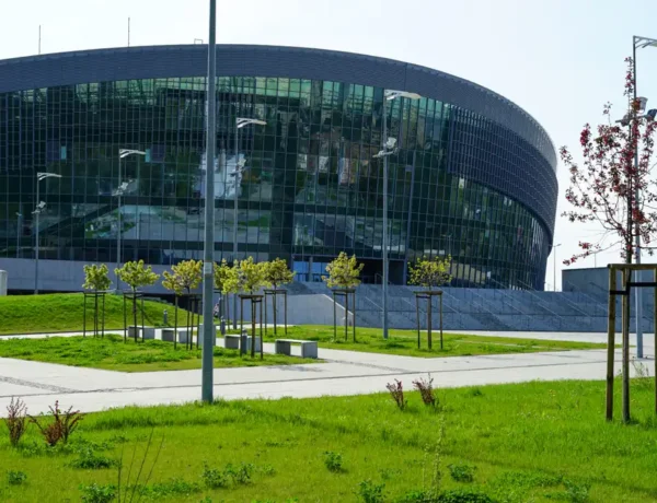 Arena Gliwice od strony parku
