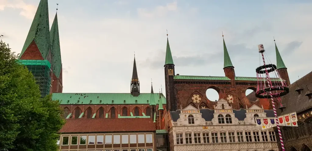 Historische Rathaustreppe Lübeck