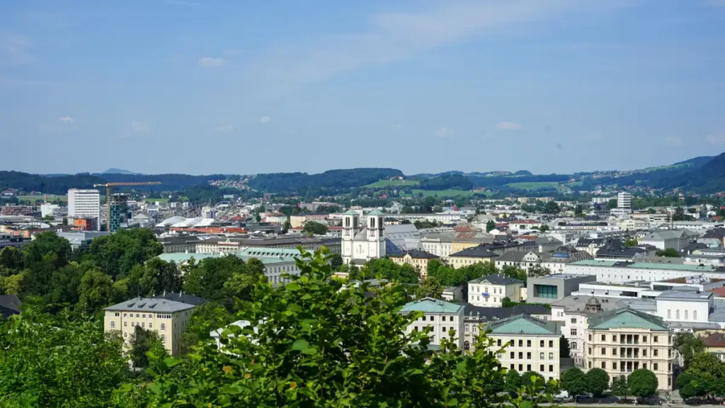widok na panoramę Salzburga