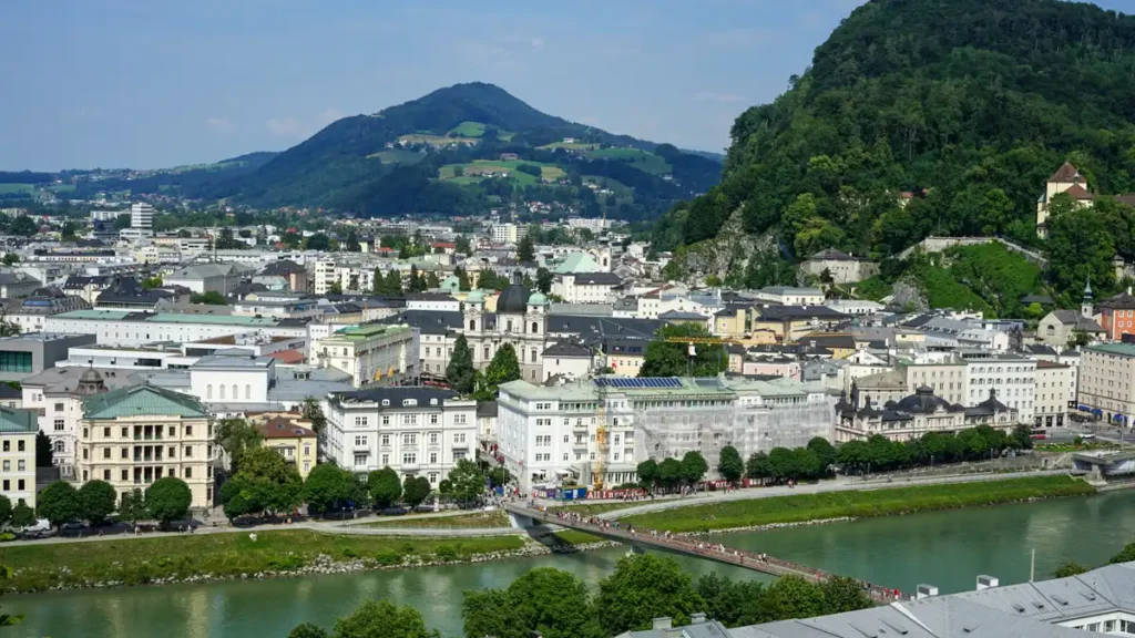 widok na panoramę Salzburga